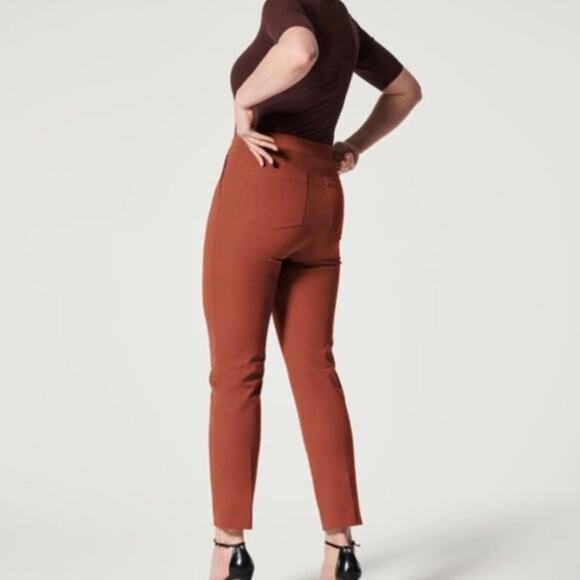 NWT SPANX Perfect Pant On-The-Go Ankle Slim Straight Bronze Glow Small - Picture 8 of 8